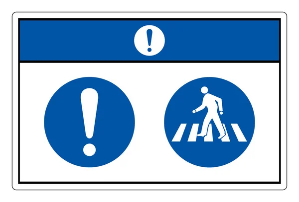 Merk Walk Way Symbool Sign Vector Illustration Isolate White Background — Stockvector