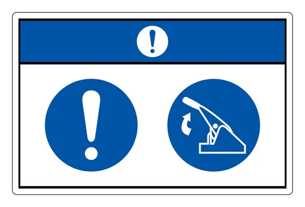 Notice Pull Parking Brake Symbol Sign Vector Illustration Isolate White — Stock Vector