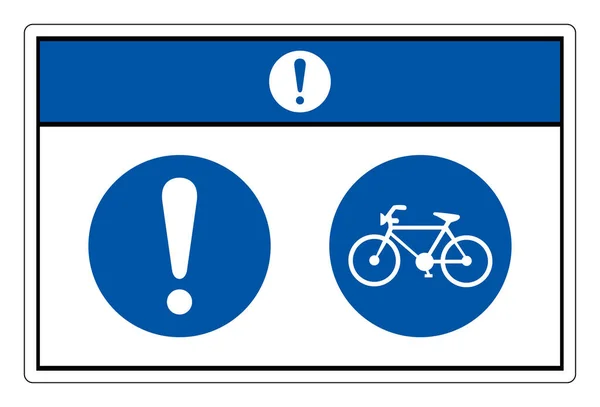 Aviso Signo Símbolo Estacionamiento Bicicletas Ilustración Vectorial Aislamiento Etiqueta Fondo — Archivo Imágenes Vectoriales
