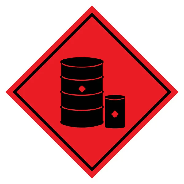 Symbole Zone Stockage Chimique Danger Illustration Vectorielle Isoler Sur Étiquette — Image vectorielle