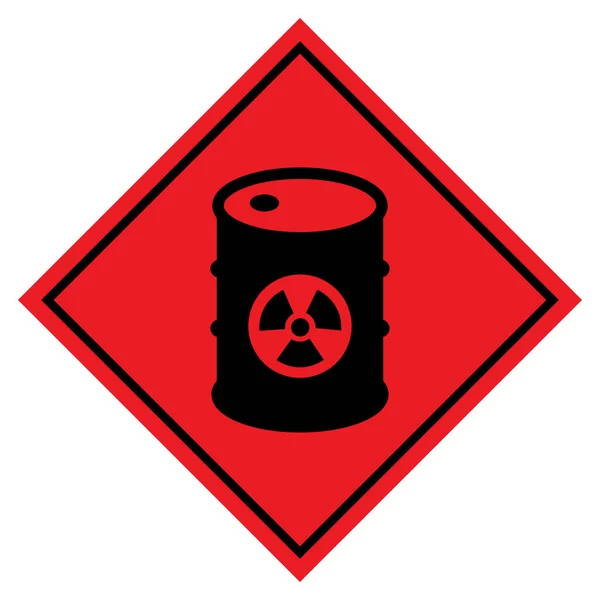 Κίνδυνος Radioactive Σύμβολο Περιοχής Διανυσματική Απεικόνιση Απομονώσει Λευκό Φόντο Ετικέτα — Διανυσματικό Αρχείο