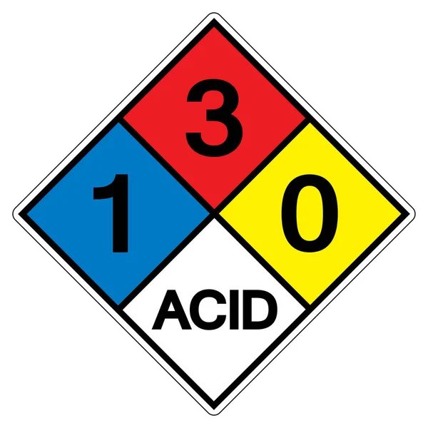 Sinal Símbolo Acid Diamante 704 Nfpa Ilustração Vetor Isolar Etiqueta —  Vetores de Stock