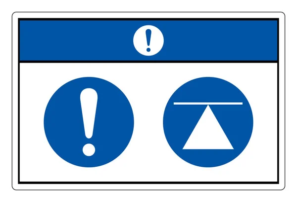 Notice Signe Symbole Centre Gravité Illustration Vectorielle Isolé Sur Étiquette — Image vectorielle