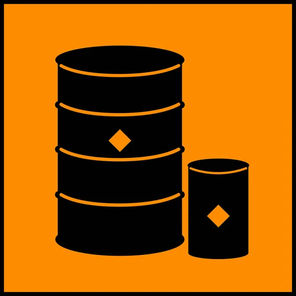 Ostrzeżenie Chemical Storage Area Symbol Ilustracja Wektora Izolacja Białym Tle — Wektor stockowy