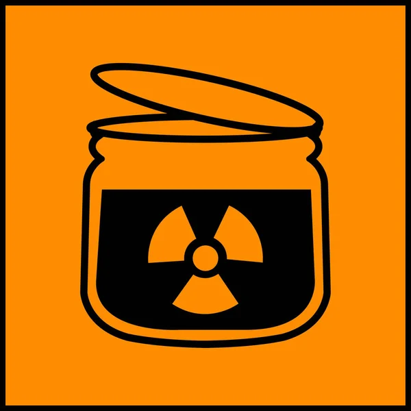 Warning Radiation Symbol Sign Vector Illustration Isolate White Background Label — Stock Vector