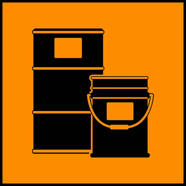 Chemical Storage Area Symbool Vector Illustratie Isoleren Witte Achtergrond Label — Stockvector