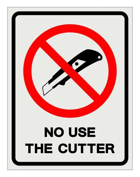 Use Cutter Symbol Sign Vector Illustration Isolate White Background Label — ストックベクタ