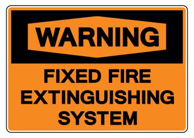 Fix Fire Söndürme İşareti Sembol İşareti, Vektör İllüstrasyonu, Beyaz Arkaplan Etiketinde İzole Et. EPS10 