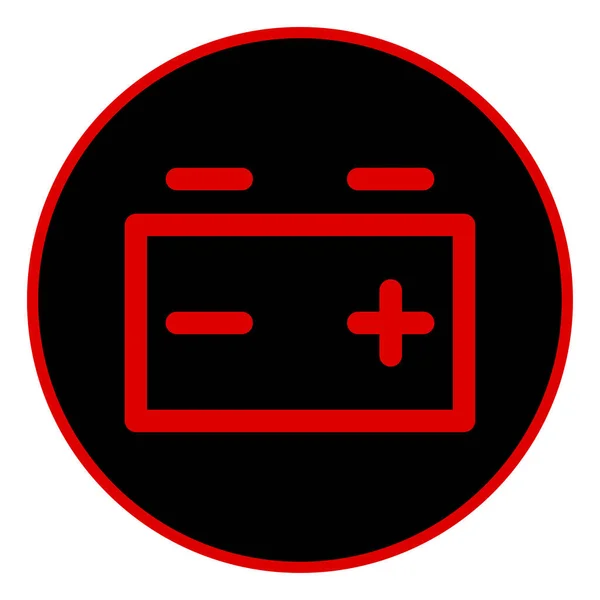 Sistema Batería Signo Símbolo Luz Advertencia Ilustración Vectorial Aislamiento Etiqueta — Vector de stock