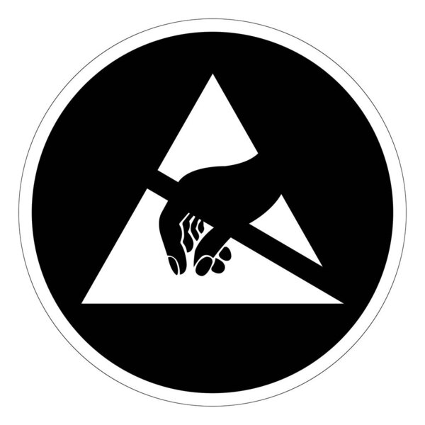 Electrostatic Sensitive Device (ESD) Symbol Sign, Vector Illustration, Isolate On White Background Label .EPS10 