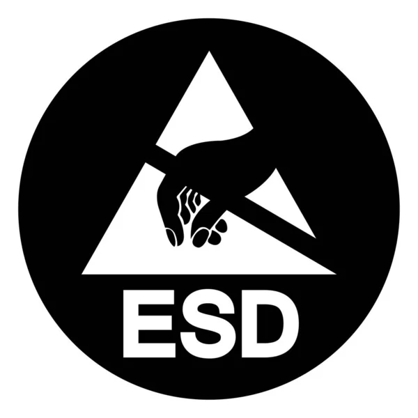 Σύμβολο Περιοχής Esd Διανυσματική Απεικόνιση Απομονωμένο Λευκό Φόντο Ετικέτα Eps10 — Διανυσματικό Αρχείο