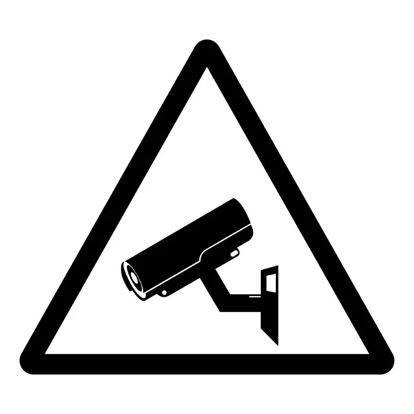 Signe Symbole Caméra Sécurité Cctv Illustration Vectorielle Isolement Sur Étiquette — Image vectorielle