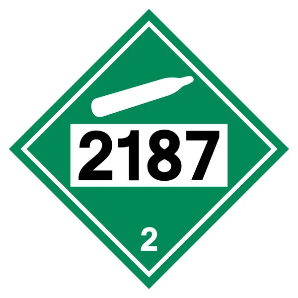 Un2187 Clase Signo Símbolo Dióxido Carbono Ilustración Vectorial Aislamiento Etiqueta — Archivo Imágenes Vectoriales