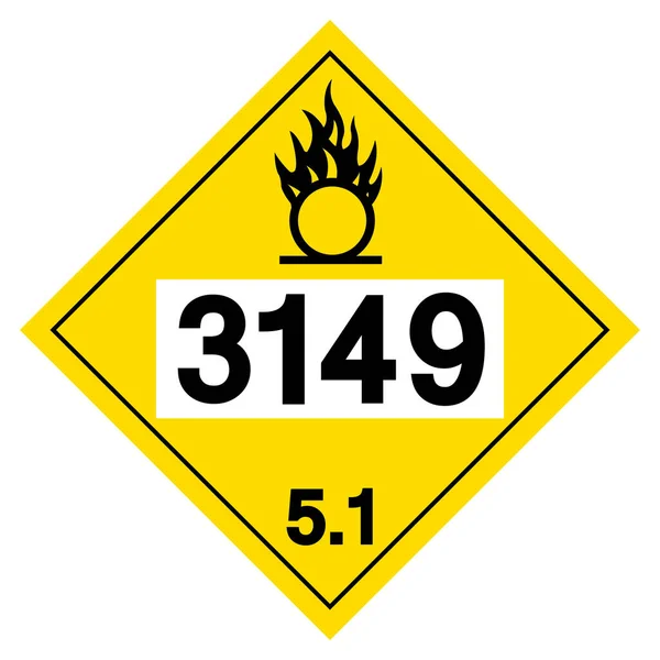Un3149 Klasa Nadtlenek Wodoru Symbol Znak Ilustracja Wektora Izolacja Białym — Wektor stockowy