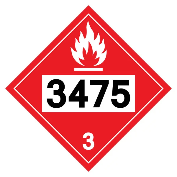 Un3475 Class Ethanol Gasoline Symbol Sign Vector Illustration Isolate White — Stock Vector