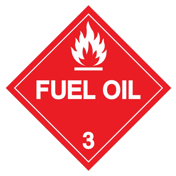 クラス3燃料油記号記号記号 ベクトルイラスト 白の背景ラベルに分離 Eps10 — ストックベクタ