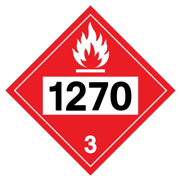 Un1270 Sınıf Yanıcı Sıvı Sembol Şareti Vektör Llüstrasyonu Beyaz Arkaplanda — Stok Vektör