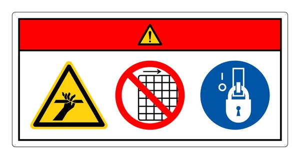 Danger Cutting Fingers Remove Guard Symbol Sign Vector Illustration Isolate — Archivo Imágenes Vectoriales