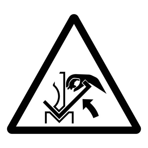 Ręczne Zgniatanie Prasie Hamulca Symbol Znak Ilustracja Wektora Izolacja Białym — Wektor stockowy