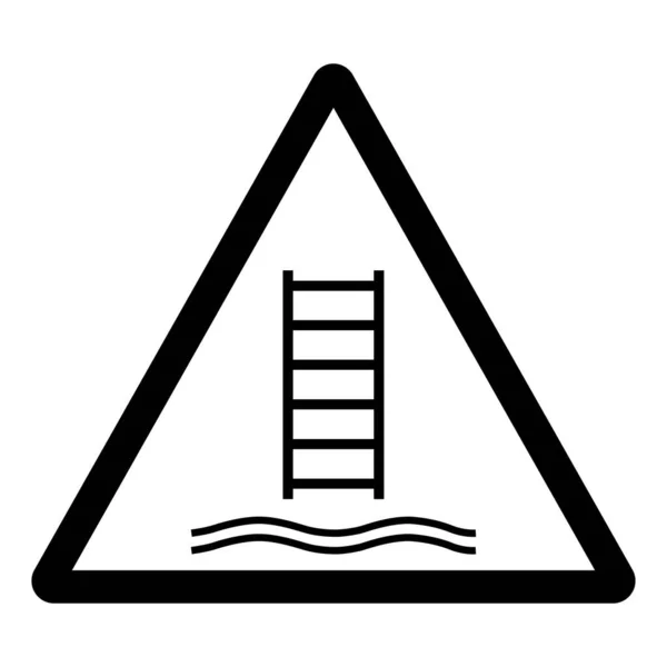 Symbol Drabiny Pokładowej Ilustracja Wektora Izolacja Białym Tle Etykiety Eps10 — Wektor stockowy