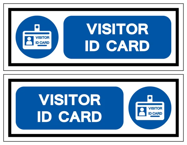 Visitor Card Symbool Sign Vector Illustration Isoleer Wit Achtergrond Label — Stockvector