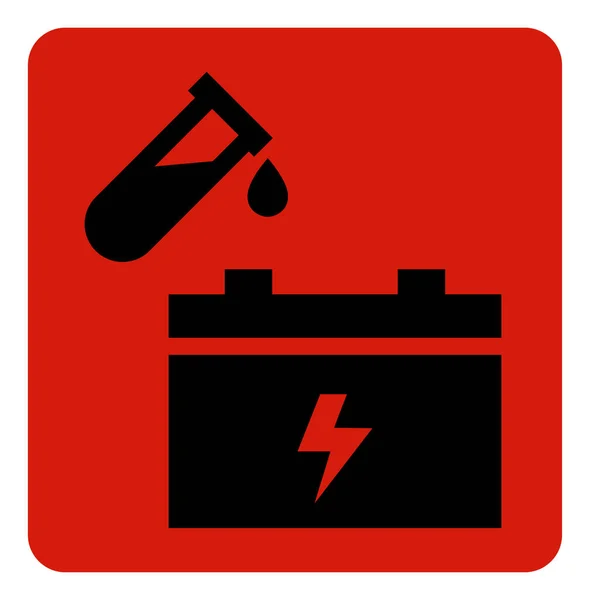 Warning Battery Acid Symbol Sign Vector Illustration Isolated White Background — Vector de stock