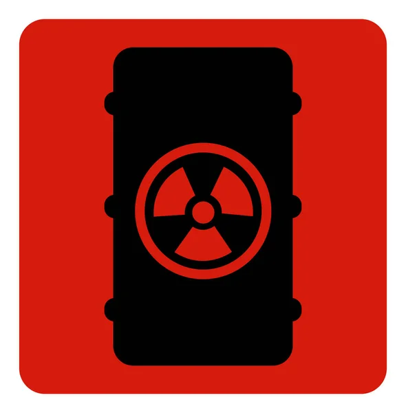 Uyarı Radyoaktif Alan Sembol Şareti Vektör Llüstrasyonu Beyaz Arkaplan Etiketinde — Stok Vektör