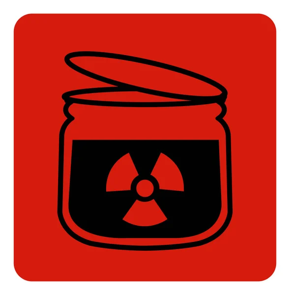 Uyarı Radyasyon Sembol Şareti Vektör Llüzyonu Beyaz Arkaplan Etiketinde Zole — Stok Vektör