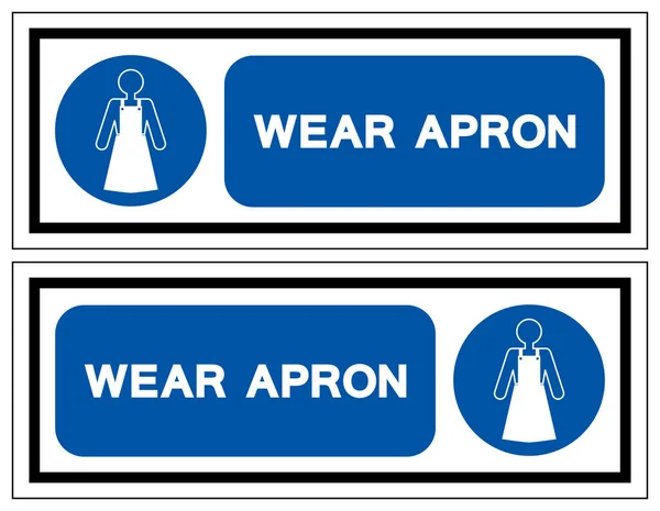 Wear Apron Symbol Sign Vector Illustration Isolate White Background Label — Vector de stock