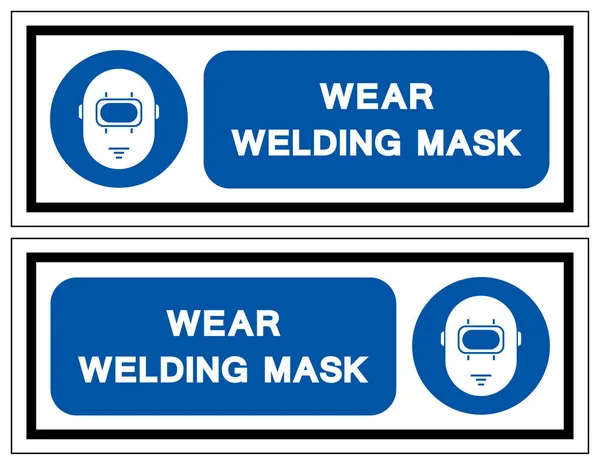 Use Signo Símbolo Máscara Soldadura Ilustración Vectorial Aislado Etiqueta Fondo — Vector de stock