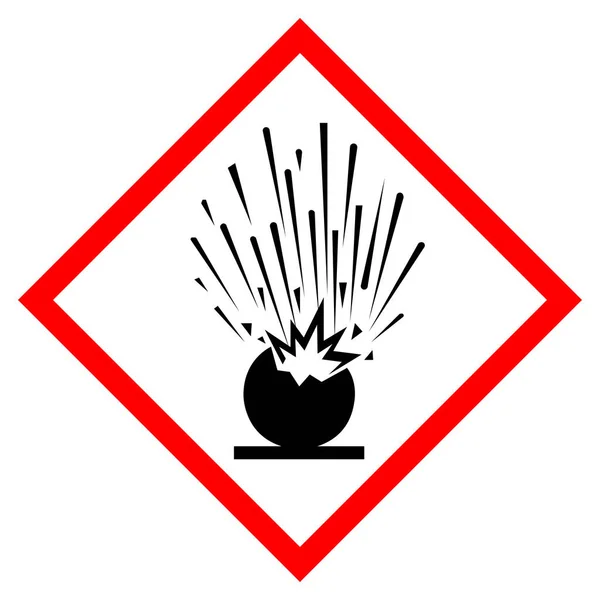 Tenga Cuidado Con Signo Símbolo Explosivo Ilustración Vectorial Aislar Etiqueta — Vector de stock