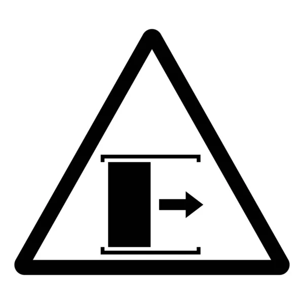 Door Slides Right Open Symbol Sign Vector Illustration Isolate White — Stock Vector