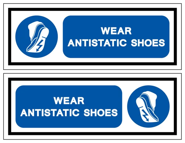 Use Signo Antiestático Del Símbolo Los Zapatos Ilustración Del Vector — Vector de stock