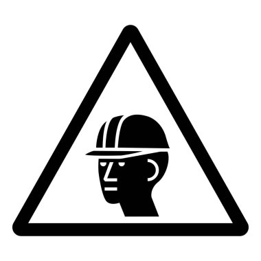 Hard Hat Sembol İşareti Giyin, Vektör İllüzyonu, Beyaz Arkaplan Etiketinde İzole Et. EPS10  