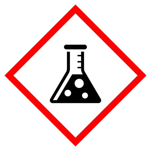 Niebezpieczne Chemicznego Obszaru Przechowywania Symbol Ilustracja Wektora Izolacja Białym Tle — Wektor stockowy