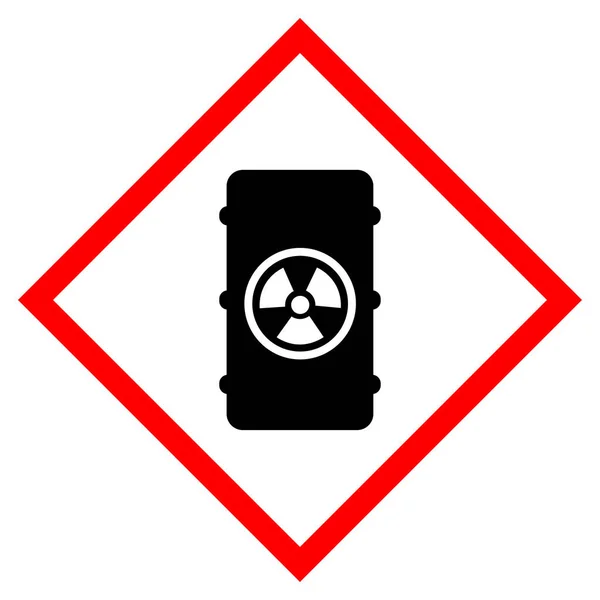 Warnzeichen Für Den Radioaktiven Bereich Vektorillustration Isoliert Auf Weißem Hintergrund — Stockvektor