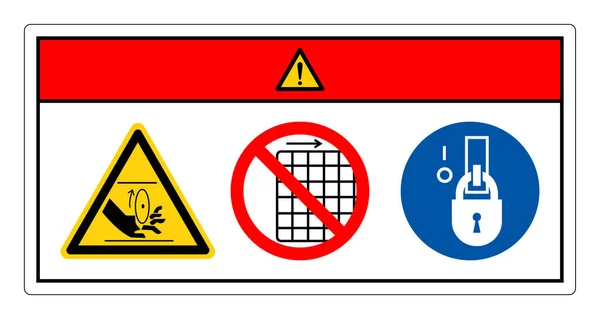 Lame Tournante Danger Retirez Pas Signe Symbole Garde Illustration Vectorielle — Image vectorielle