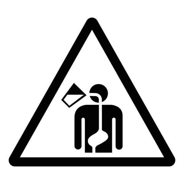 Warning Ingestion Hazard Symbol Sign Vector Illustration Isolate White Background — Stock Vector