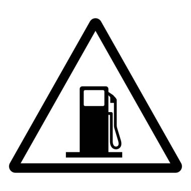 Yakıtlama Noktası Sembol İşareti, Vektör İllüzyonu, Beyaz Arkaplan Etiketinde İzole EPS10. 