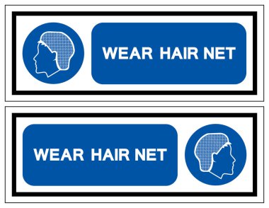 Wear Hair Net Symbol Sign, Vector Illustration, Isolate On White Background Label. EPS10   clipart