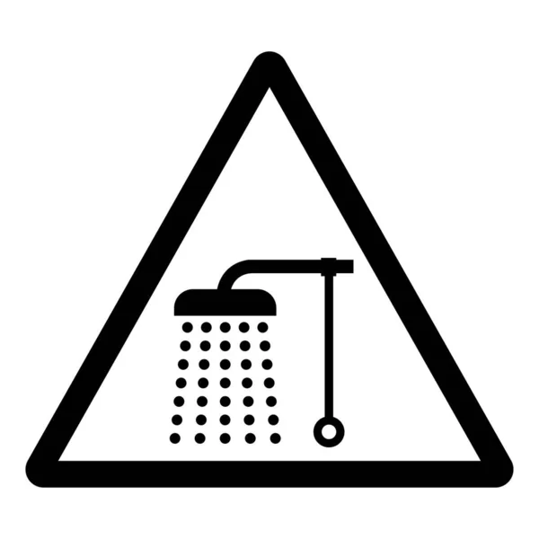 Symbol Sprchového Koutu Koupelně Vektorová Ilustrace Izolované Bílém Štítku Pozadí — Stockový vektor