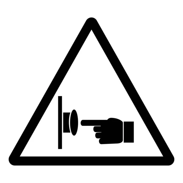 Notstopp Knopf Symbol Zeichen Vektorillustration Isolation Auf Weißem Hintergrund Etikett — Stockvektor