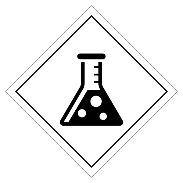 Símbolo Área Armazenamento Químico Perigo Ilustração Vetor Isolar Etiqueta Fundo —  Vetores de Stock