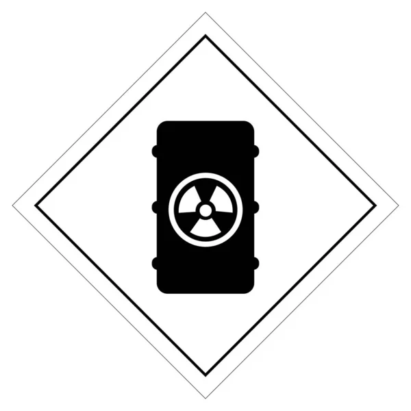 Предупреждающий Знак Радиоактивной Зоны Векторная Иллюстрация Изоляция Белом Фоне S10 — стоковый вектор