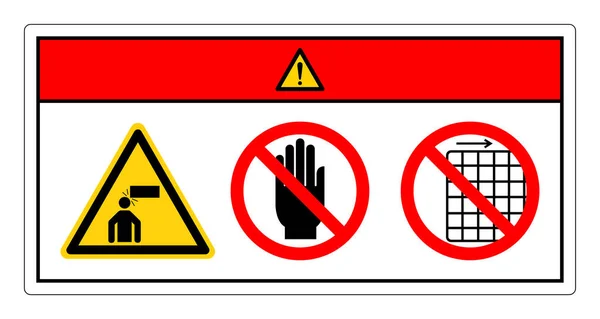 Gefahr Niedriger Abstand Nicht Berühren Und Nicht Entfernen Wachsymbol Zeichen — Stockvektor