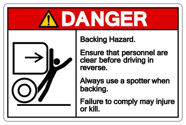 Signe Symbole Danger Soutien Danger Illustration Vectorielle Isolement Sur Étiquette — Image vectorielle