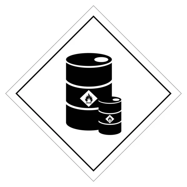 Varování Flammable Storage Area Symbol Sign Vector Illustration Izolovat Bílém — Stockový vektor