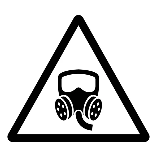 Φορέστε Αναπνευστική Προστασία Σύμβολο Σημάδι Διανυσματική Απεικόνιση Απομονώνονται Λευκό Φόντο — Διανυσματικό Αρχείο