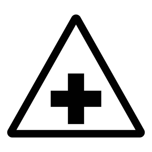 Signo Símbolo Estación Primeros Auxilios Ilustración Vectorial Aislado Etiqueta Fondo — Archivo Imágenes Vectoriales