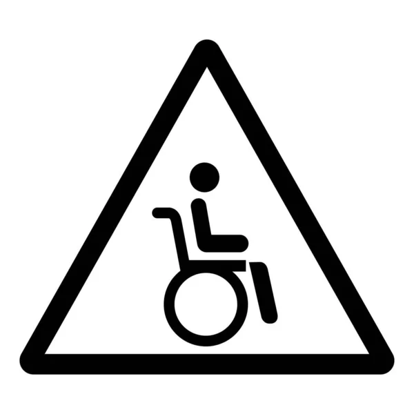 Símbolo Hospital Cadeira Rodas Ilustração Vetor Isolar Etiqueta Branca Fundo — Vetor de Stock